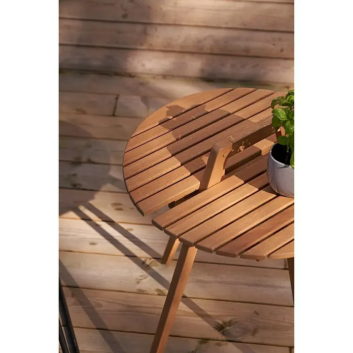 Sensum Falun Okrugli vrtni pomoćni stolić - Ø x V: 49 x 55 cm, Eukaliptus, Svijetli eukaliptus