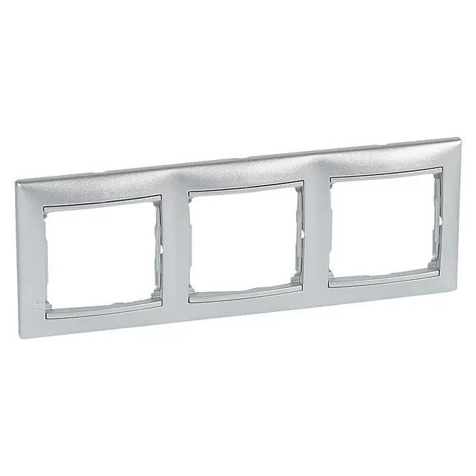 Legrand Abdeckrahmen Valena - Aluminium, 3-fach, Kunststoff, Unterputz