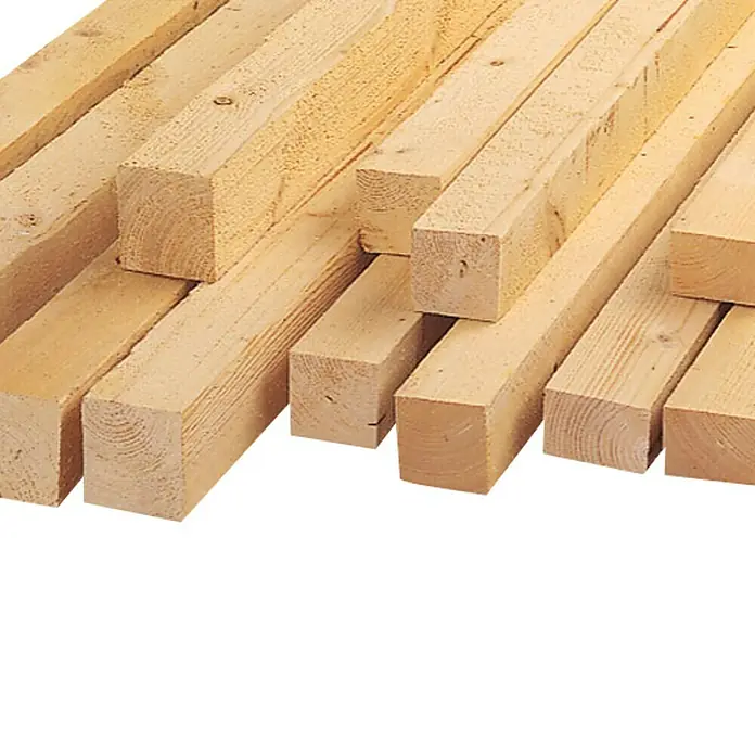 Rahmenholz - 200 x 9,8 x 7,8 cm, Fichte/Tanne, Sägerau - Linke Seitenansicht