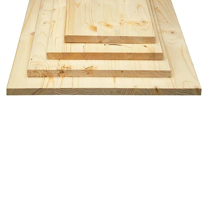 Masivna drvena lijepljena ploča - Smreka, D x Š x D: 80 x 25 x 1,8 cm - Pogled s lijeve strane