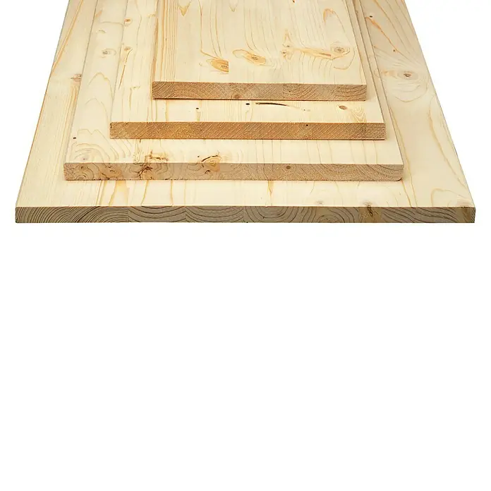 Masivna drvena lijepljena ploča - Smreka, D x Š x D: 120 x 30 x 1,8 cm - Pogled s lijeve strane