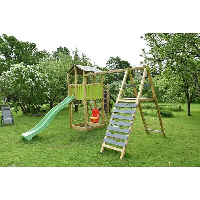 Wendi Toys Kinderspielturm Dino - 437,5 x 561 cm - Stimmungsaufnahme