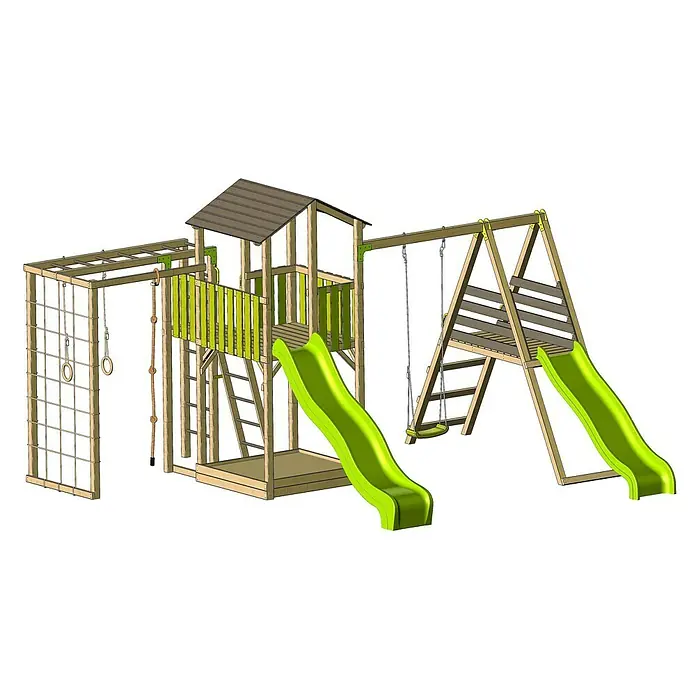 Wendi Toys Kinderspielturm Dino - 437,5 x 561 cm