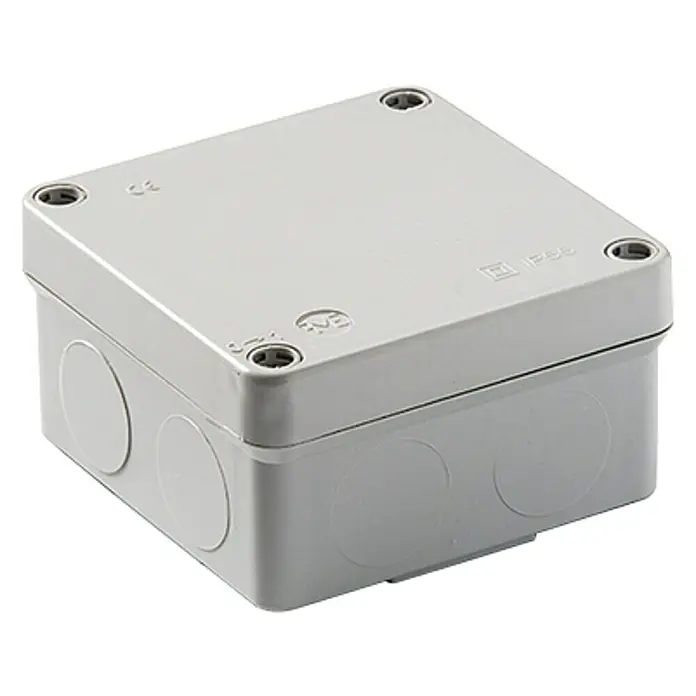 Famatel Caja de superficie para estancias con humedad - L x An x Al: 10 x 10 x 5,5 cm, En pared, IP55