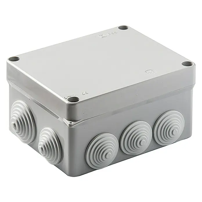 Famatel Caja de superficie para estancias con humedad con conos - 16 x 13,5 x 8,3 cm, En pared, IP55