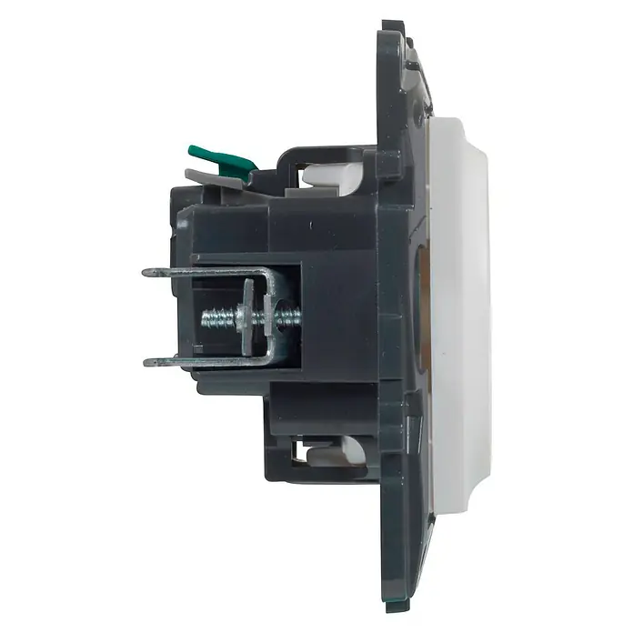 Legrand Niloé Step Enchufe - Blanco, 2 Polos + Toma Tierra, Plástico, Montaje en la pared