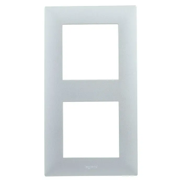 Legrand Niloé Step Marco - Aluminio, x 2, Plástico, Montaje en la pared