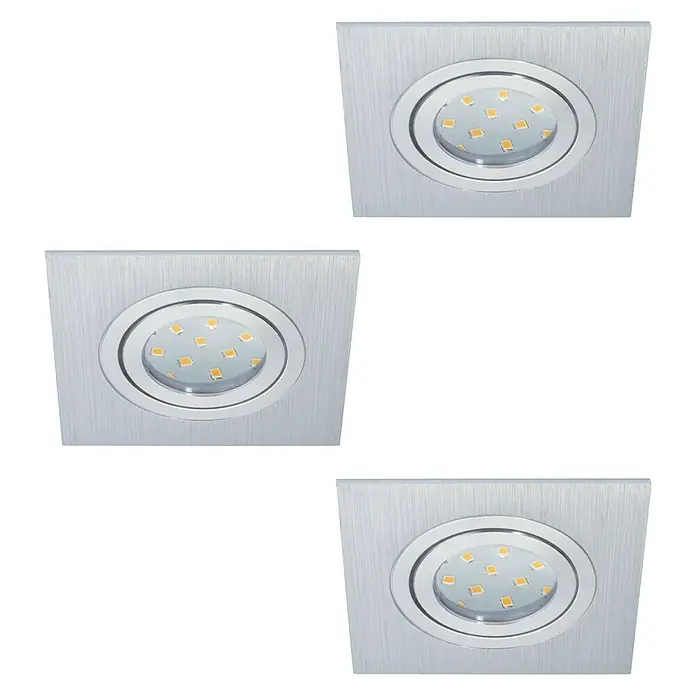 Tween Light Ugradbena LED svjetiljka Areitio - 5 W, D x Š x V: 9,5 x 9,5 x 11,5 cm, Aluminij, Topla bijela, Ukupan broj komada: 3 Kom. - Pogled sprijeda