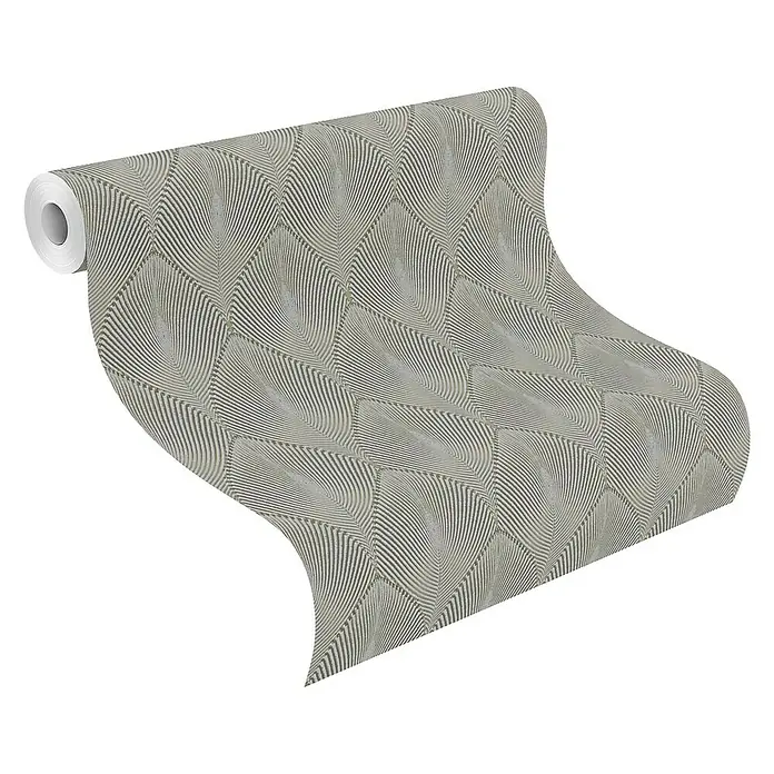 Rasch Yucatán Vliestapete - Grau/Blau, Grafisch, 10,05 x 0,53 m