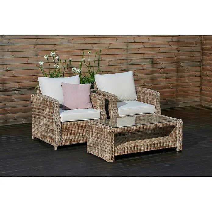 Mesa auxiliar de jardín Gotland - L x An x Al: 111 x 56 x 41 cm, Arena