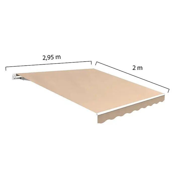 SmartSun Toldo de brazos articulados Easy Lite - Beige arena, Ancho: 3 m, Caída: 2 m