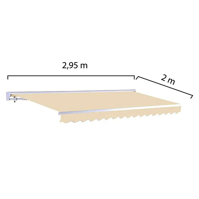 SmartSun Toldo de brazos articulados Vivant - Beige arena, Ancho: 3 m, Caída: 2 m
