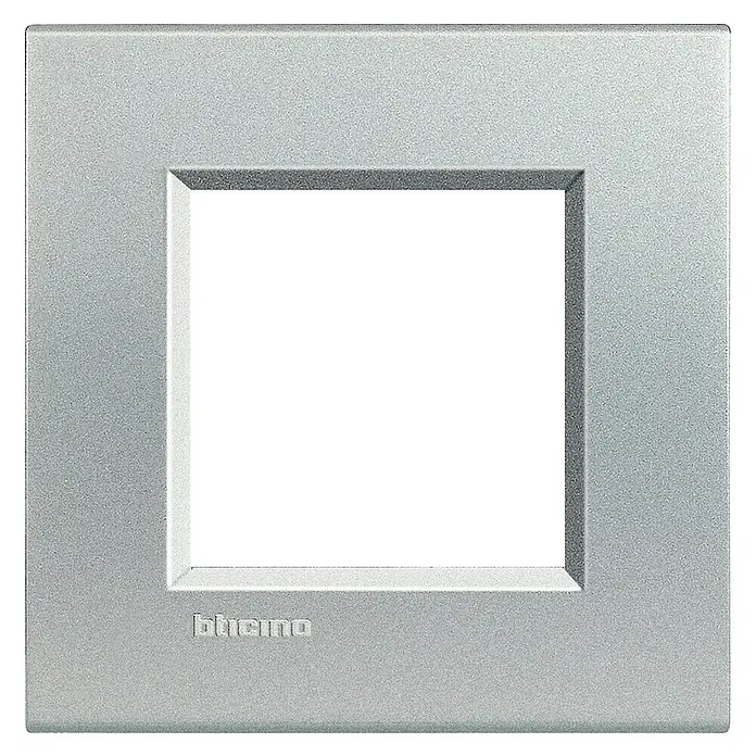 Bticino Living Light Marco - Plateado, x 1, Plástico, Montaje en la pared