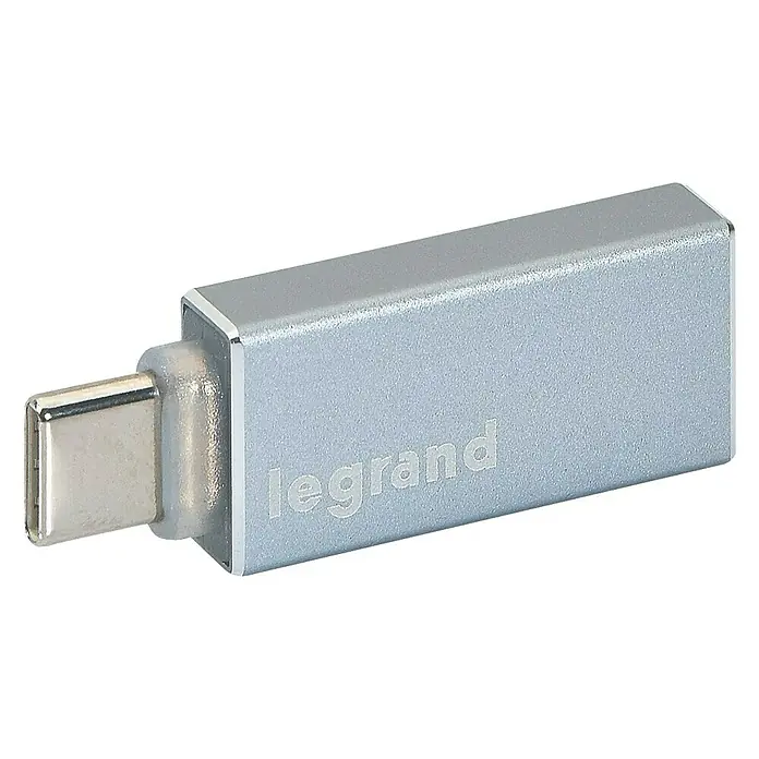 Legrand Adaptador USB A - USB C - Clavija USB A, clavija USB C, Conexión soldada
