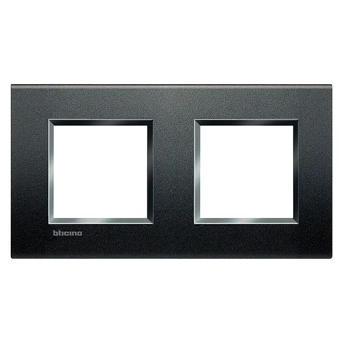 Bticino Living Light Marco - Antracita, x 2, Plástico, Montaje en la pared