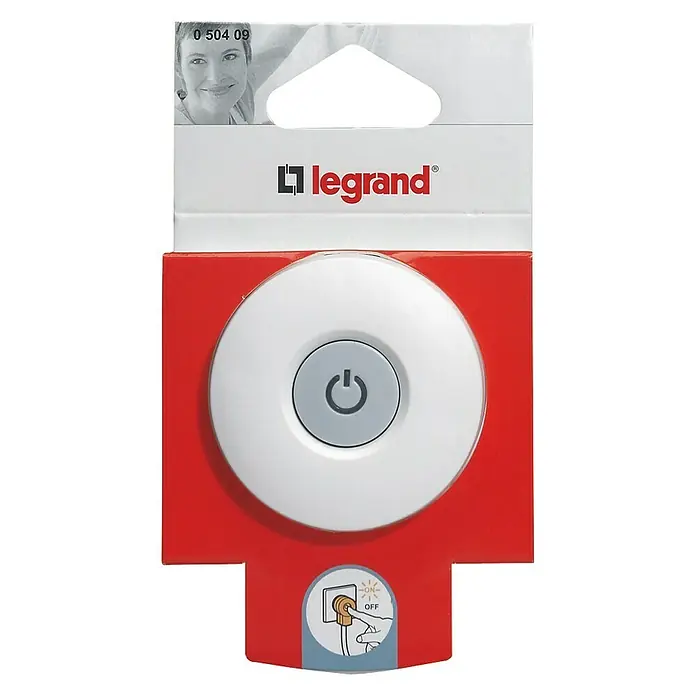 Legrand Clavija con interruptor - Blanco, Plástico, IP20