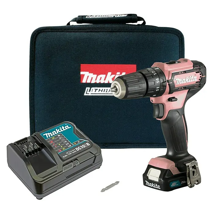 Makita Akku-Schlagbohrschrauber HP333DSAP1 - 12 V, 1 Akku, 2 Ah, Leerlaufdrehzahl: 0 U/min - 1.700 U/min