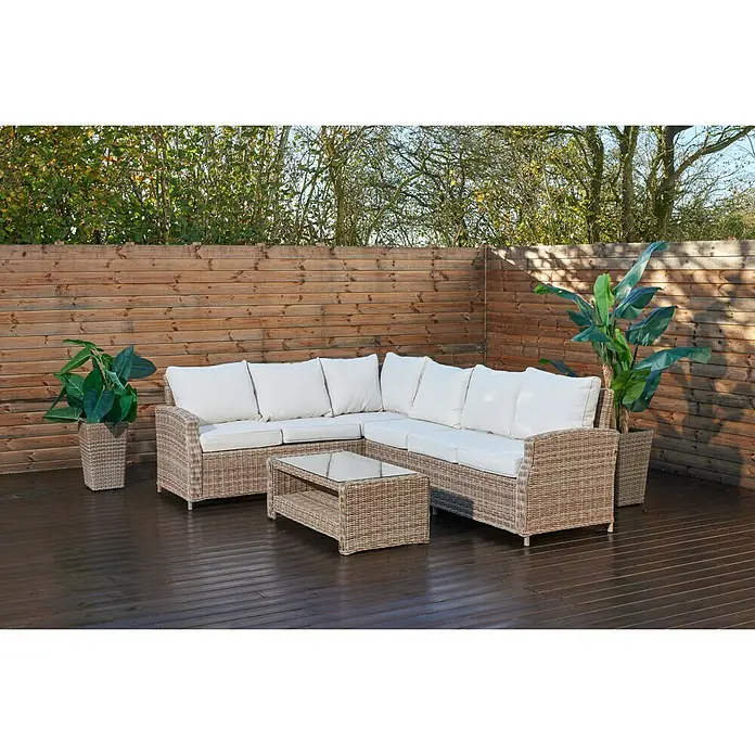 Mesa auxiliar de jardín Gotland - L x An x Al: 111 x 56 x 41 cm, Arena