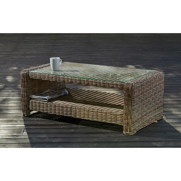Mesa auxiliar de jardín Gotland - L x An x Al: 111 x 56 x 41 cm, Arena