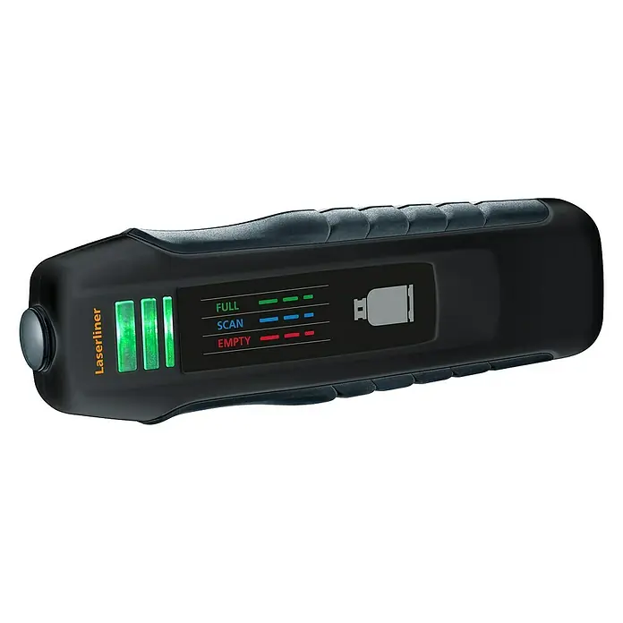 Laserliner Füllstandsmessgerät GasCheck - Geeignet für: Flüssiggasflaschen (LPG) aus Stahl (5 kg / 11 kg) - Linke Seitenansicht