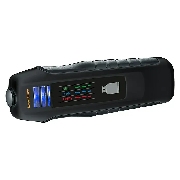 Laserliner Füllstandsmessgerät GasCheck - Geeignet für: Flüssiggasflaschen (LPG) aus Stahl (5 kg / 11 kg) - Linke Seitenansicht