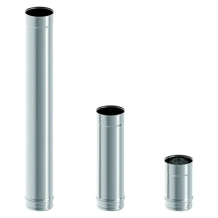 Tubo para estufa con junta de goma - Ø x L: 80 mm x 1 m