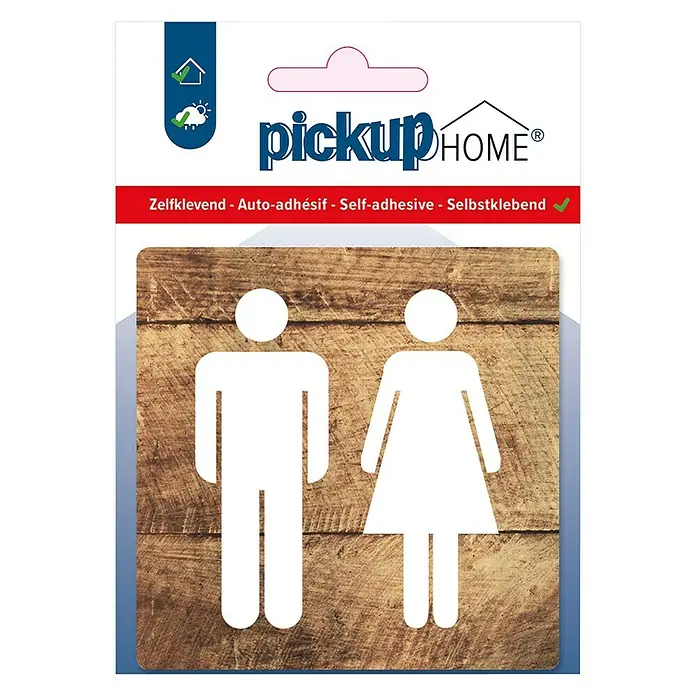 Pickup Etiqueta adhesiva - L x An: 9 x 9 cm, Lavabos