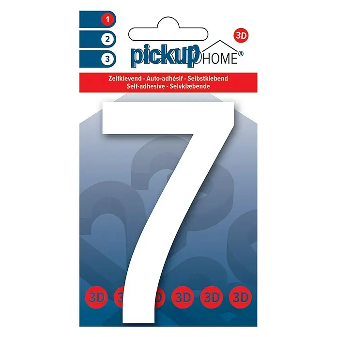 Pickup 3D Home Número - Altura: 10 cm, Plástico, Motivo: 7
