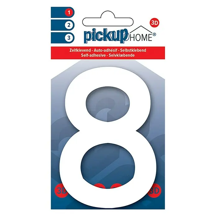 Pickup 3D Home Kućni broj Rio - Visina: 10 cm, Plastika, Motiv: 8 - .