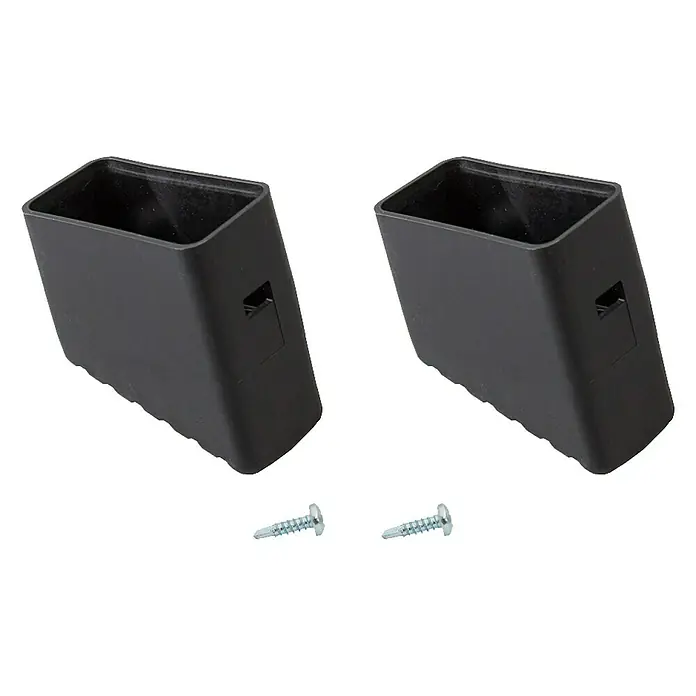 Krause Monto Fußkappen - Passend für: Holmgröße 40 x 20 mm, Krause Monto Klapptritte & Stufen-Stehleitern, L x B x H: 130 x 110 x 30 mm - Linke Seitenansicht