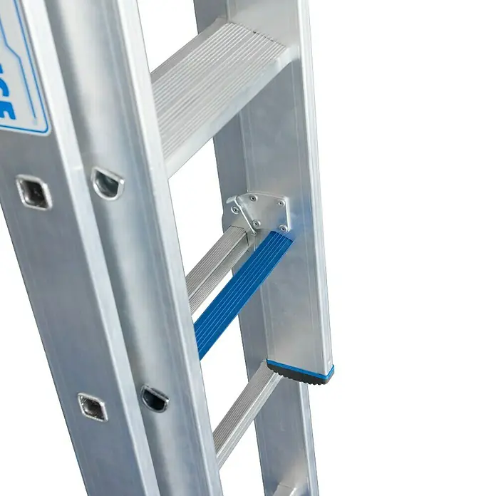 Krause Stabilo Sprossen-Mehrzweckleiter +S - Arbeitshöhe: 7,5 m, Anzahl Tritte: 3 x 10 Sprossen, Aluminium - Detailaufnahme