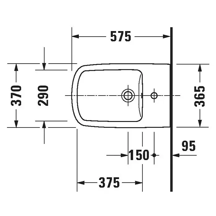 Duravit DuraStyle Stand-Bidet Typ 2 - Mit schmutzabweisender Glasur, Keramik, Weiß