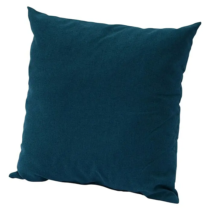 Sunfun Kissen Vanessa - L x B: 50 x 50 cm, Petrol, Baumwoll-Polyester-Mischgewebe