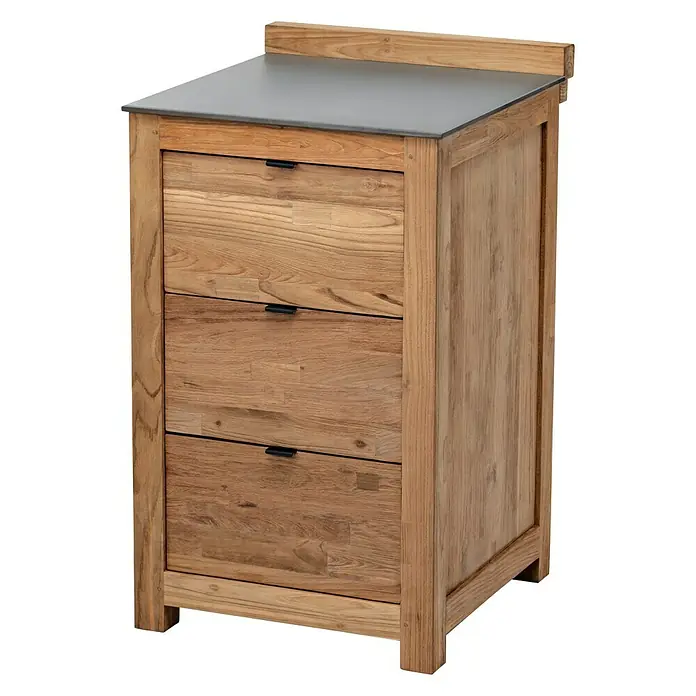 Sunfun Grillküchen-Modul - Mit Schublade, L x B x H: 63 x 58 x 92 cm, Holz