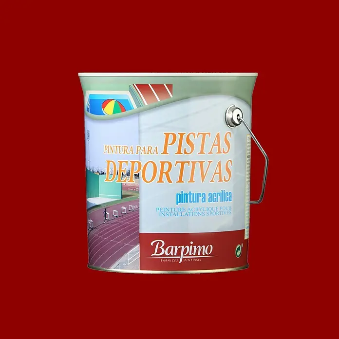 Barpimo Pintura para marcas en el suelo - Rojo, 4 l, Mate sedoso, Base al agua