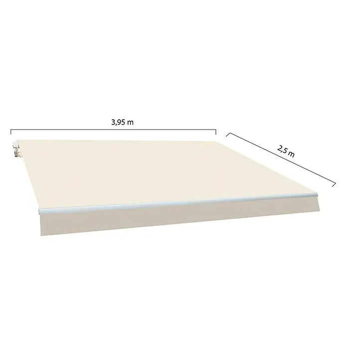 SmartSun Toldo de brazos articulados Original Kit Poliéster - Crudo, Ancho: 4 m, Caída: 2,5 m