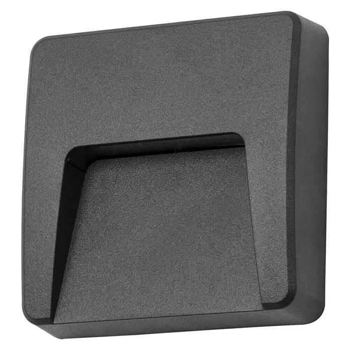 Forlight Aplique exterior LED Grove - 2,6 W, 3,2 x 12 x 12 cm, Antracita, IP65