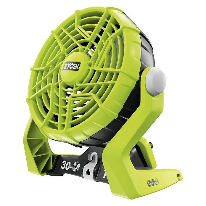 Ryobi ONE+ Akku-Ventilator R18F-0 - 18 V, Akkutyp: Li-Ionen, Ohne Akku - Vorderansicht