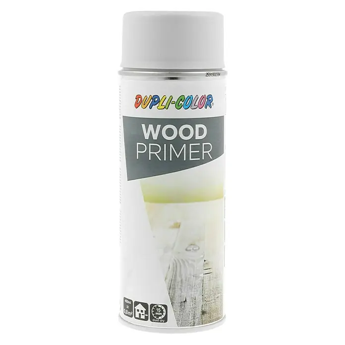 Dupli-Color Basic Holzgrundierung - Grau, 400 ml, Schnelltrocknend - Vorderansicht
