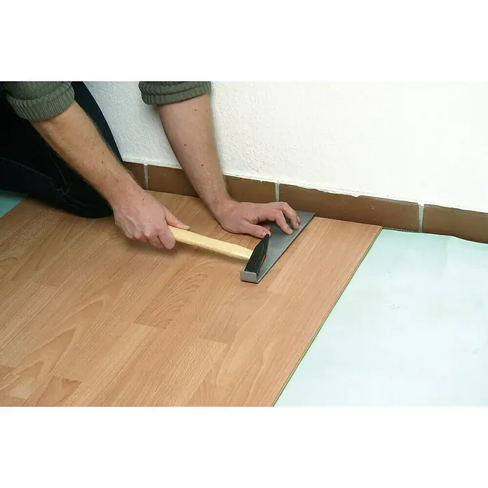 Wolfcraft Metalna poluga za postavljanje laminata - D x Š x V: 310 x 25 x 15 mm - Proizvod u upotrebi