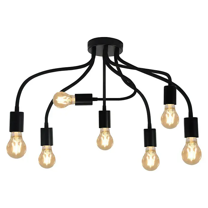 Tween Light Plafón Dimaro - 28 W, L x An x Al: 58 x 58 x 33 cm, Negro, E27 - Vista frontal