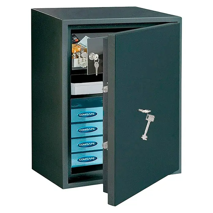Rottner Möbeltresor Power Safe - Doppelbartschloss, L x B x H: 40 x 44,5 x 80 cm, Anthrazit