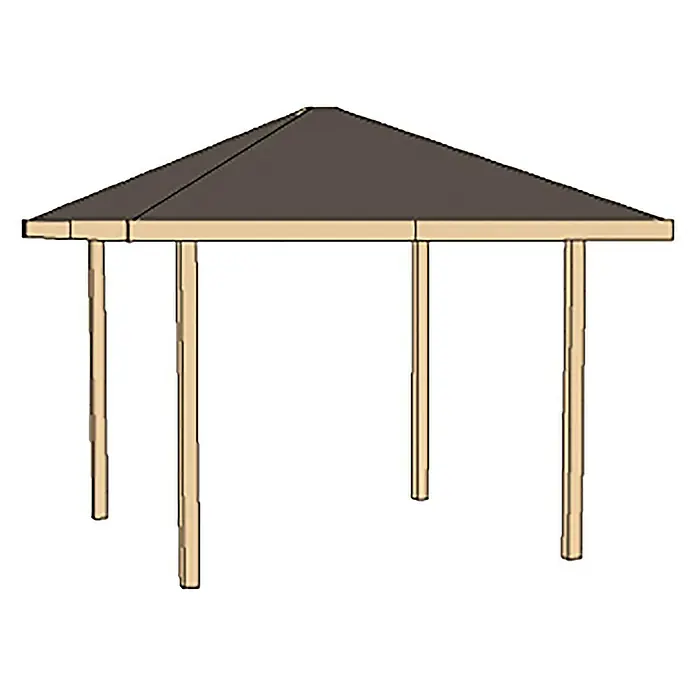 Weka Pavillon Gartenoase 651 - L x B: 380 x 380 cm