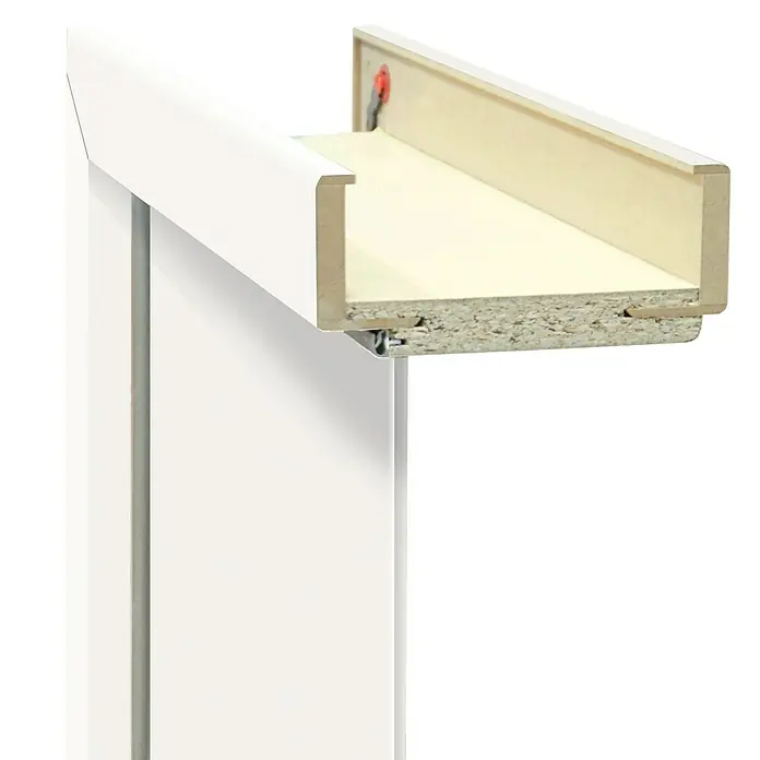 Türzarge Monari - 860 x 1.985 mm, Wandstärke: 75 mm, DIN Anschlag: Rechts, Uni Weiß