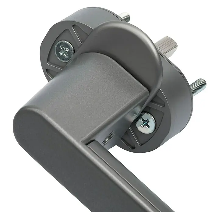 Schellenberg Alarm-Fenstergriff - Vierkantstift: 32 mm, Silber, DIN Anschlag: Links/Rechts