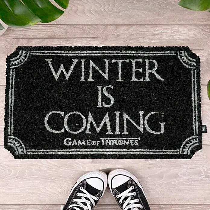 Felpudo de coco Winter is coming - Multicolor, 70 x 40 cm