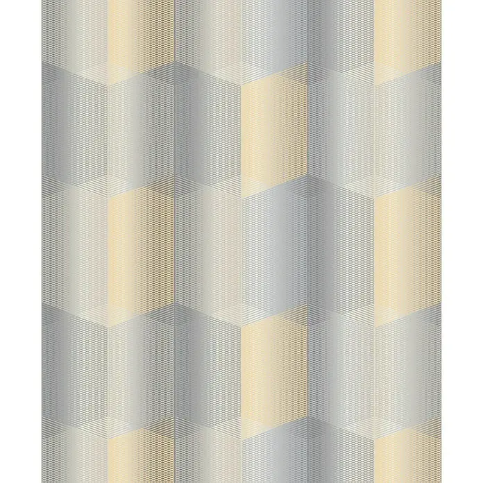 Papel pintado Geo Difuminado - Amarillo, Ondas, 10 x 0,53 m