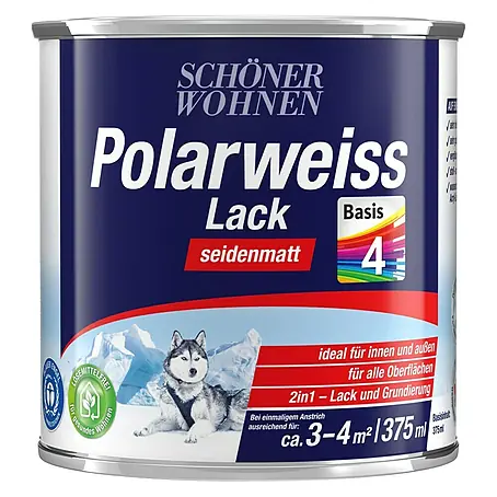 SCHÖNER WOHNEN-Farbe  Weißlack Polarweiß Basis 4