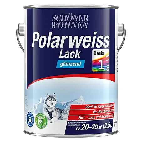 SCHÖNER WOHNEN-Farbe  Weißlack Polarweiß Basis 1