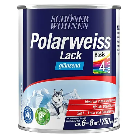 SCHÖNER WOHNEN-Farbe  Weißlack Polarweiß Basis 4
